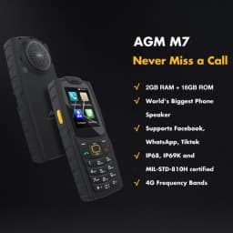 AGM M7 2+16G Volte Android Feature Phone Waterproof Touch Screen 2500mAh Cellphone with English Russian keyboard