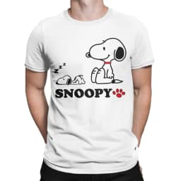 Casual Peanuts Snoopy Dancing T Shirt For Men Women Round Neck Short Sleeve Top Tee Cotton Summer Tops