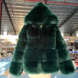DEAT 2026 Autumn New Warm Solid Color Faux Fur Coat Women O-neck Long Sleeve Hooded Solid Color Thicken Clothing Female 15C692