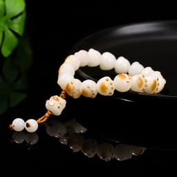 JD Natural Bodhi Root Carved Cat Claw Lucky Cat Cartoon Bracelet Women Weathered Charcoal Burn Small Cute Ethnic Style Jewelry