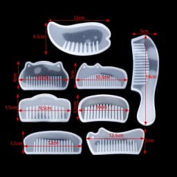 Hair Pick Mold Comb Resin Mold Comb Silicone Mold Epoxy Casting Comb Molds Female Comb Mold for DIY Crafts Supplies