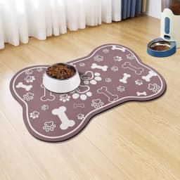 Diatomaceous Mud Pet Placemat Absorbent Water Bowl & Food Mat with Waterproof Quick-Dry Rubber Backing Non-Slip for Home Use