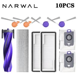 Narwal Flow Accessories Main Side Brush HEPA Filter Mop Cloths Dust Bag Vacuum Cleaner Replacement Spare Parts