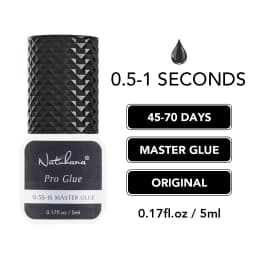 NATUHANA 5ml 1 Second Fast Drying Strong False Eye Lash Extension Glue Adhesive Retention 5-7 Weeks Low Smell Mink Eyelash Glue
