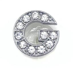 Shoe Charms Glitter Rhinestone Letter Silver Crystal Alphabet DIY Alloy Shoe Decorations Jewelry Slider Bracelet Wristbands