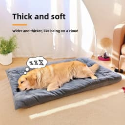 Large Plush Dog Bed Sofa Thickened Super Soft Polyester Pet Mat Dog Crate Mat Bed For Small Medium Large Dog Bed