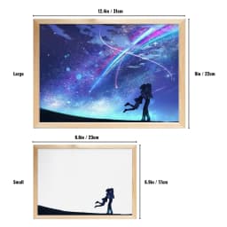 INS Anime Your Name Led Night Light Painting,USB Plug-in 3-colors Lighting Starry Sky Table Lamp Mood Lamp Couple Special Gift