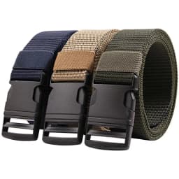 Tactical Nylon Belt For Man Outdoor Multi Functional Canvas Plastic Buckle Waistband High Quality Trouser Men Belts Brown DT043