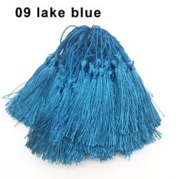 100Pcs Tassels 13cm Silky Floss Bookmark Tassels with Cord Loop Chinese Knot Tassel Fringe Jewelry Making DIY Craft Accessories