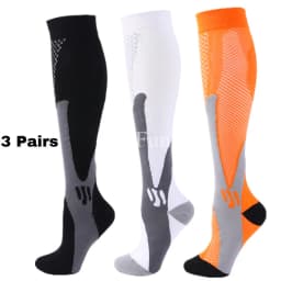 2/3/4 Pairs Running Men Compression Socks Fit Varicose Veins Football Soccer Stockings 30 Mmhg Atheletic Men Women Sports Socks