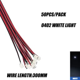 0402 0603 SMD Lamp Wired Micro Led Pre-Soldered Micro Litz Wired Chip 30cm 3V Railway Model Scenes 50pcs/Lot