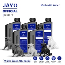 JAYO Water Washable 3D Resin 5pcs/set 3D Printer Resin 405nm UV Standard Rapid Photopolymer Resin for LCD/DLP/SLA 3D Printer