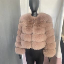 Style Real Fur Coat 100% Natural Fur Jacket Female Winter Warm Leather Fox Fur Coat High Quality Fur Vest