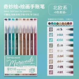 LANGUO 90/6 Colors Press Acrylic Gel Pen Large Capacity 1.0mm Writing Pen Painting Drawing Office School Supplies Stationery