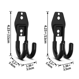 Heavy Duty Metal Hook Garage Organizer Wall Mount Anti-slip Bicycle Hanger Hooks Storage Hook For Ladders Garden Tool