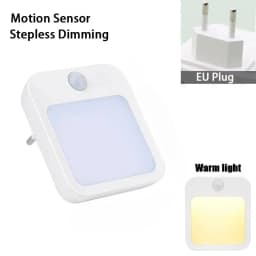 Motion Sensor Light LED EU/US Plug Type C Rechargeable Wireless Night Light For Bedroom Staircase Hallway Indoor Lighting Closet