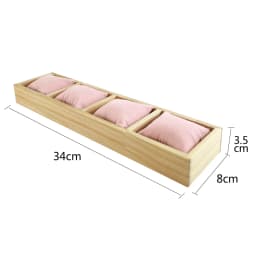 Solid Wood Three-Tiered Tray Bracelet Watch Necklace Pearl Bracelet Pillow Tray Jewelry Storage Rack