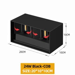 LED Wall Lamp Outdoor Waterproof IP65 Interior Wall Light Porch Garden Lights Living Room Street Corridor Stairs Lighting 24W