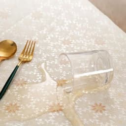 Waterproof Tablecloth Household Rectangular Oilproof PVC Plastic Tablecloth Golden Bronzing Printing Table Cover Table Mat Nappe