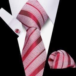 Men Business Tie Set Classic Plaid Dot Necktie Cufflinks Stripe Handkerchief For Wedding High Quality Formal Gravata Accessories