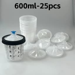 10/25/50Pcs Spray Gun Paint Mixing Cup H/O Quick Cup Spray Gun Tank 20.3oz/600ML Disposable Paint Cup