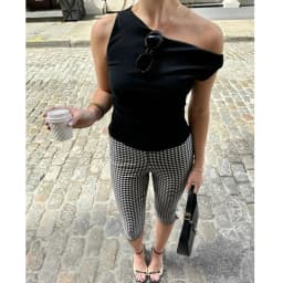 Women 3/4 Length Capri Pants Solid Color Split Hem Summer Lady Casual Cropped Pants Stretch Crop Leggings Yoga Pants Streetwear