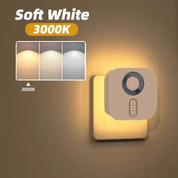 LED Night Light with EU Socket Motion Sensor RGB Color Ambient Wall Lamp for Bedroom Staircase Toilet Corridor Bathroom Study
