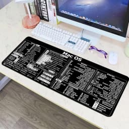 Mac OS Shortcuts, Word/Excel (for Mac) Mouse Pad, Mac OS Candlesticks Reversal Indicators Mouse Mat, Chart Patterns, Desk Mat