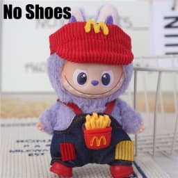 4.0 The Monsters Pin Love Series For Labubu Doll Workwear Fast Food French Fries Cosplay Clothes Fashion Coffee Ropa Clothing