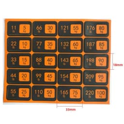 Weight Stickers Self-Adhesive Weight Stack Labels Gym Equipment Weight Plate Sticker Fitness Equipment Stickers