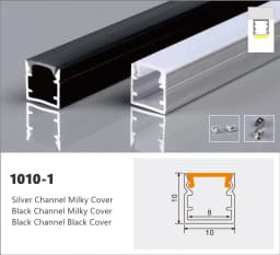 0.5m U/W Style LED Aluminum Profile Black Silver Channel Holder PC Cover Bar Lamp For Cabinet Closet Decor Linear Strip Light
