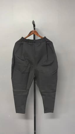 EAM 2026 New Autumn High Elastic Waist Loose Spliced Pleated Harem Pants Women Trousers Fashion Tide All-match JY916