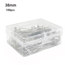 100pcs Long T Pins Silver Wig Pins for Wigs Making/Display On Mannequin Canvas Head 38/51mm T Pins Needle Salon Styling Tools