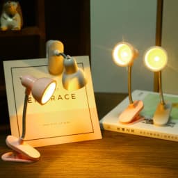 Mini LED Clip Desk Lamp Eye Protection Study Read Book Night Lamp Cute Creative Student Dormitory Warm Lighs Battery Table Light