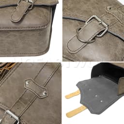 Retro PU Leather Motorcycle Saddlebag Saddle Bags Pouch Storage Case Side Luggage Tank Suitcase Waterproof Motorbike Accessories
