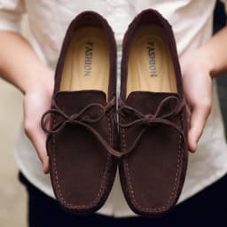 Suede Shoes Men Size 38-49 Luxury Men Loafers Soft Moccasins Man High Quality Shoes Casual Genuine Leather Driving Flats Penny