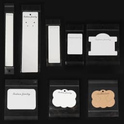 30Pcs Earring Display Kraft Paper Cards and 30Pcs Adhesive Bags for DIY Jewelry Packaging Necklace Display Cards with Bags Set