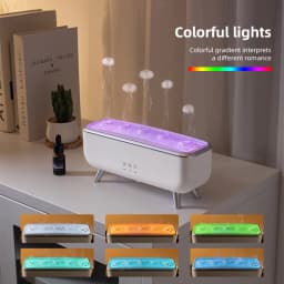 Simulated Volcanic Lava Humidifier with Color Lighting Aroma Diffuser Remote Control 5 Nozzles 2 Fog Modes Dancing Jellyfish for