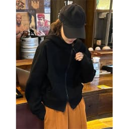 Women Solid Hoodies Fleeced Short Sweatshirts Long Sleeves Hooded Double Zipper Loose Fit Office Lady Elegant Casual 2026 Spring