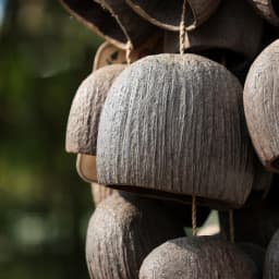 Natural Fruit Shell Hand Bell Sound Healing Outdoor Wind Chimes Meditation Yoga Spiritual Chime Bell Percussion Instrument