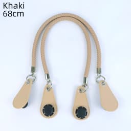 New 1 Pair Obag PU Woven Braided Leather Rope Handles Straps Round Handlefor O Bag Accessoires