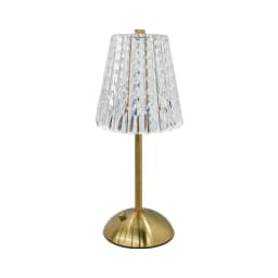 Rechargeable Touch Table Lamp 3 Colors Dimmable Artificial Crystal Lamp Portable Night Light for Bedroom Living Room Restaurant