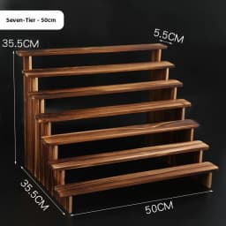 Pure Wood Display Stand Storage Rack Desktop Figurine Bubble Mat Doll Meat Green Plant Multi-layer Staircase Rack