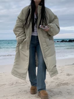 Chic Winter Women's Long Cotton Jacket Coat Drawstring Warm Outerwear Loose Fitting Parka Korean Style Commute Fashion