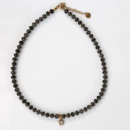 2026 autumn and winter 4*6mm natural stone abacus beads stainless steel bead jewelry necklace, suitable for daily wear