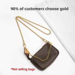 Copper material bag chain shoulder strap for women bag cross shoulder strap replacement bag strap bag accessories