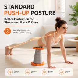 Ergonomic Core Training Assist Push Up Bar Automatic Rebound Spring Floor Stand Home Gym Pilates Upper Body Strength Equipment