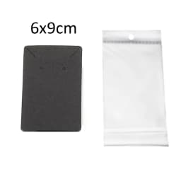 50Sets Earring Cards with 50pcs Bags Necklace Earring Display Cards Self-Seal Bags for Jewelry Packaging Price Tag Card Holder