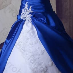 Customized Royal Blue And White Wedding Gowns Dresses Sweetheart Lace Up Vestidos De Noiva Plus Size Sexy Long Bridal Dresses