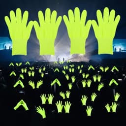 1/5Pairs Fluorescent Gloves Luminous Magic Party UV Bar Atmosphere Props Women Men Vocal Concert Glow in The Dark Neon Mittens